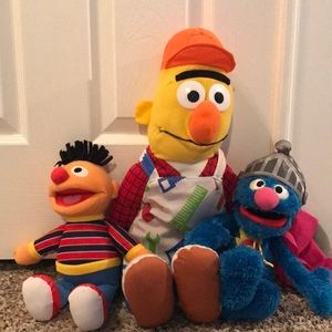 3 Sesame Street Character Doll